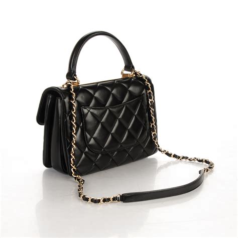 chanel cc wrapped handle bag|Chanel mini flap bag with top handle.